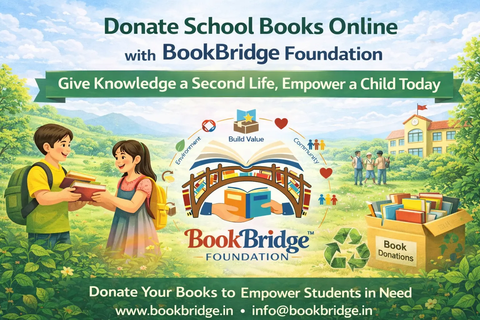Donate School Books Online with BookBridge Foundation
